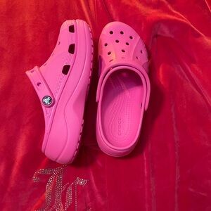 CROCS Women's Mules - Bright Pink